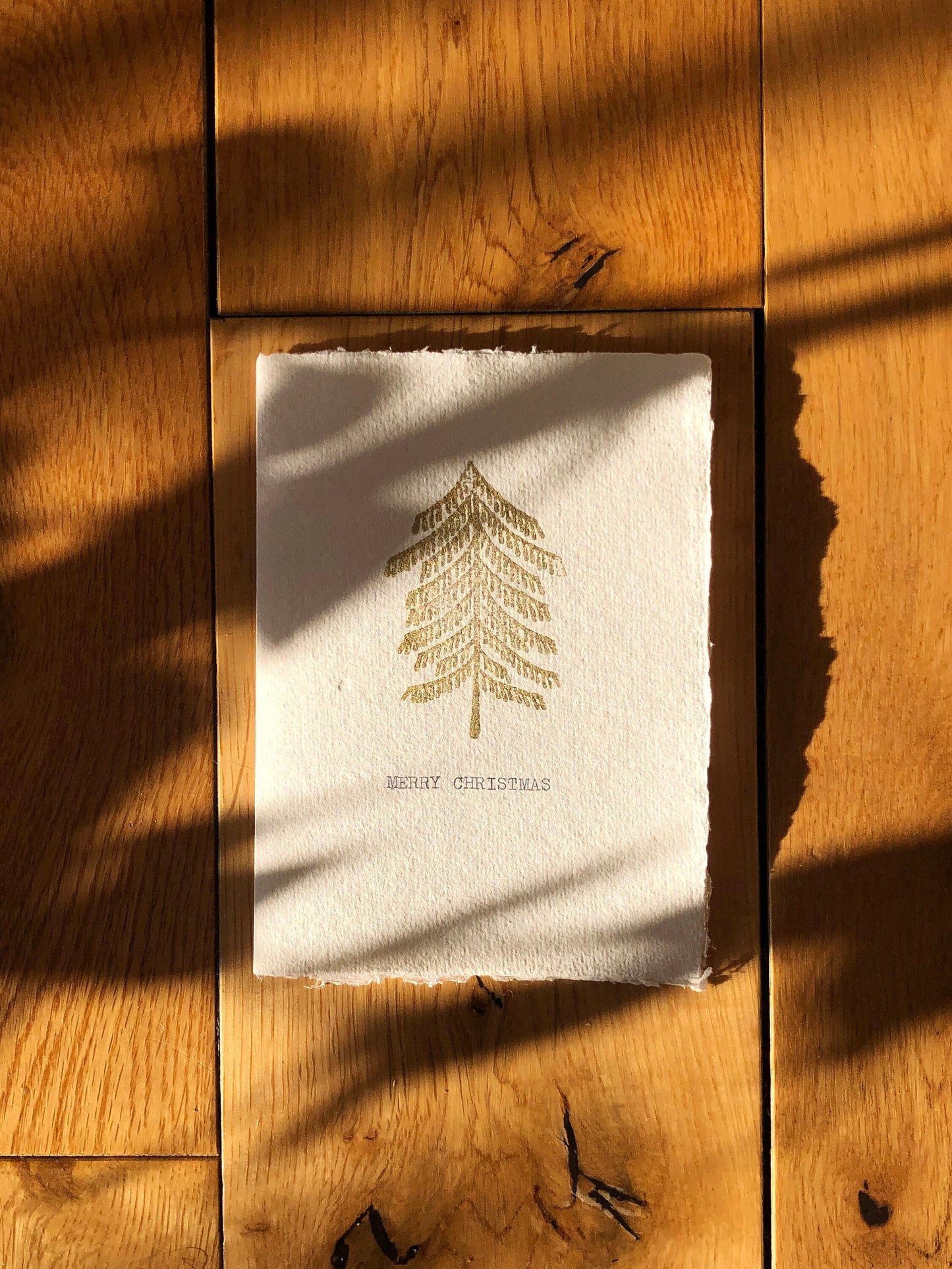 Handmade Typewritten Christmas/Holidays Cards with Envelope