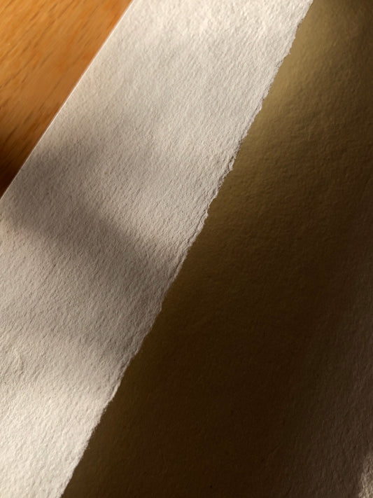 100% Indian cotton rag paper with deckled edge